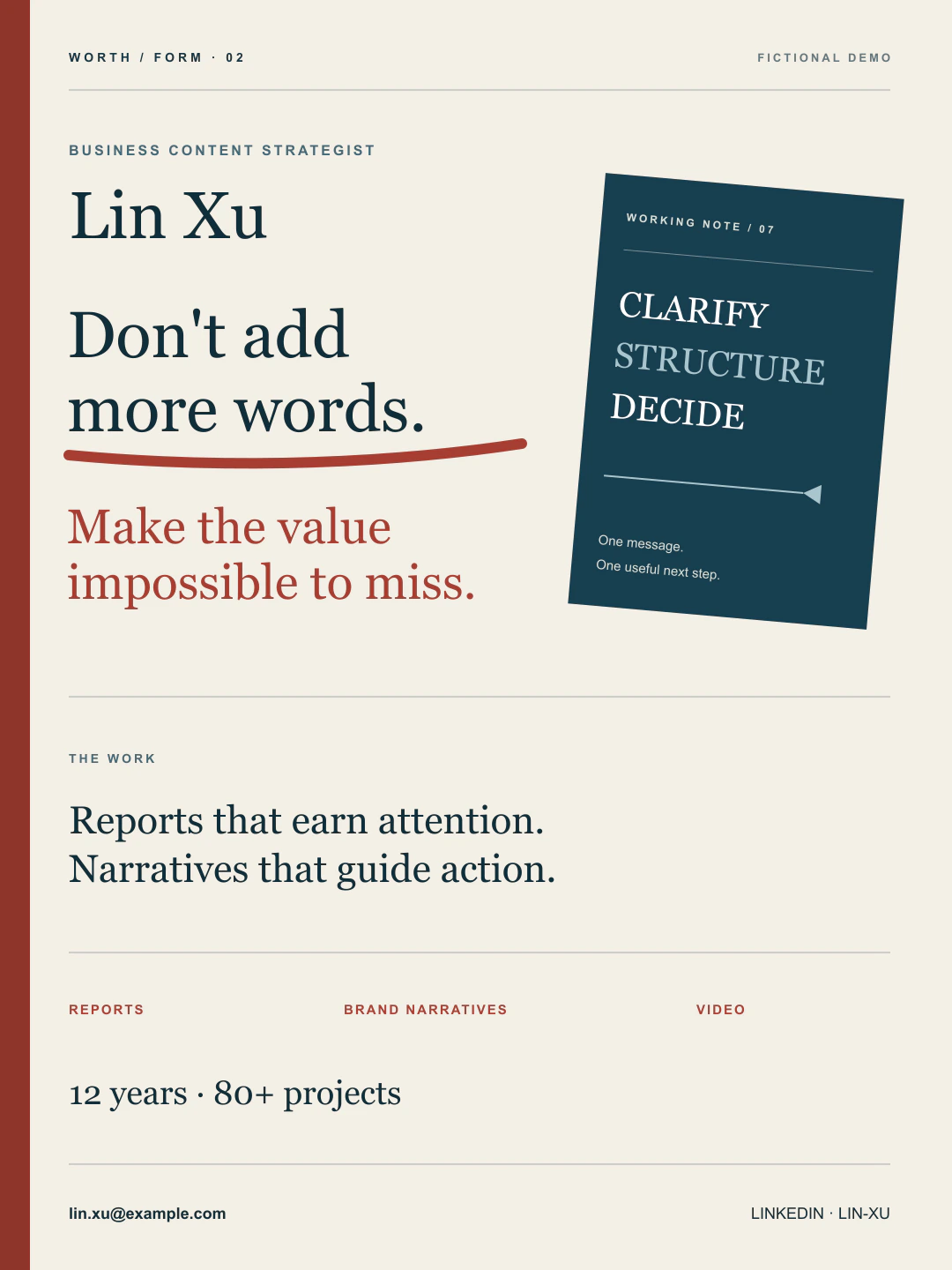 Advisor · Editorial